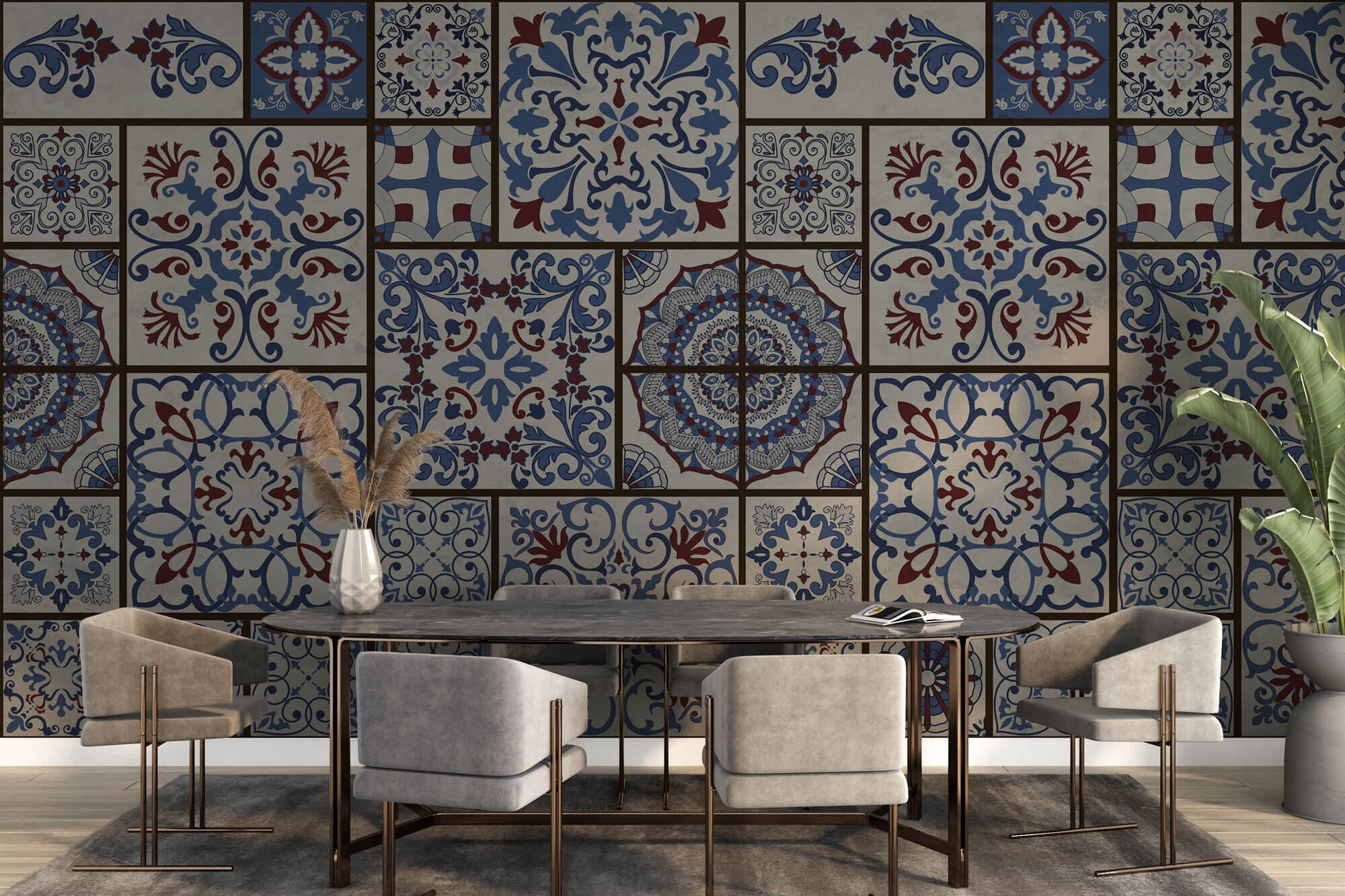 Tapet personalizat Mozaic cu elemente orientale de mozaic - ARABIC TILES