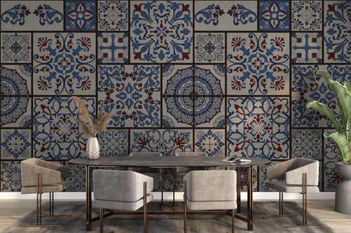Tapet personalizat Mozaic cu elemente orientale de mozaic - ARABIC TILES