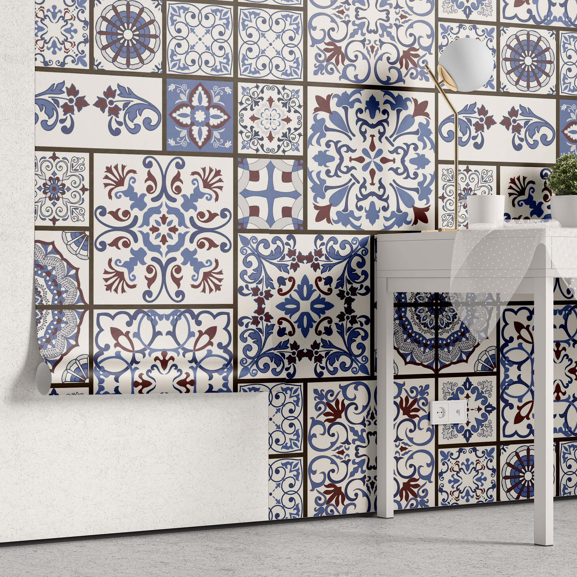 Tapet personalizat Mozaic cu elemente orientale de mozaic - ARABIC TILES