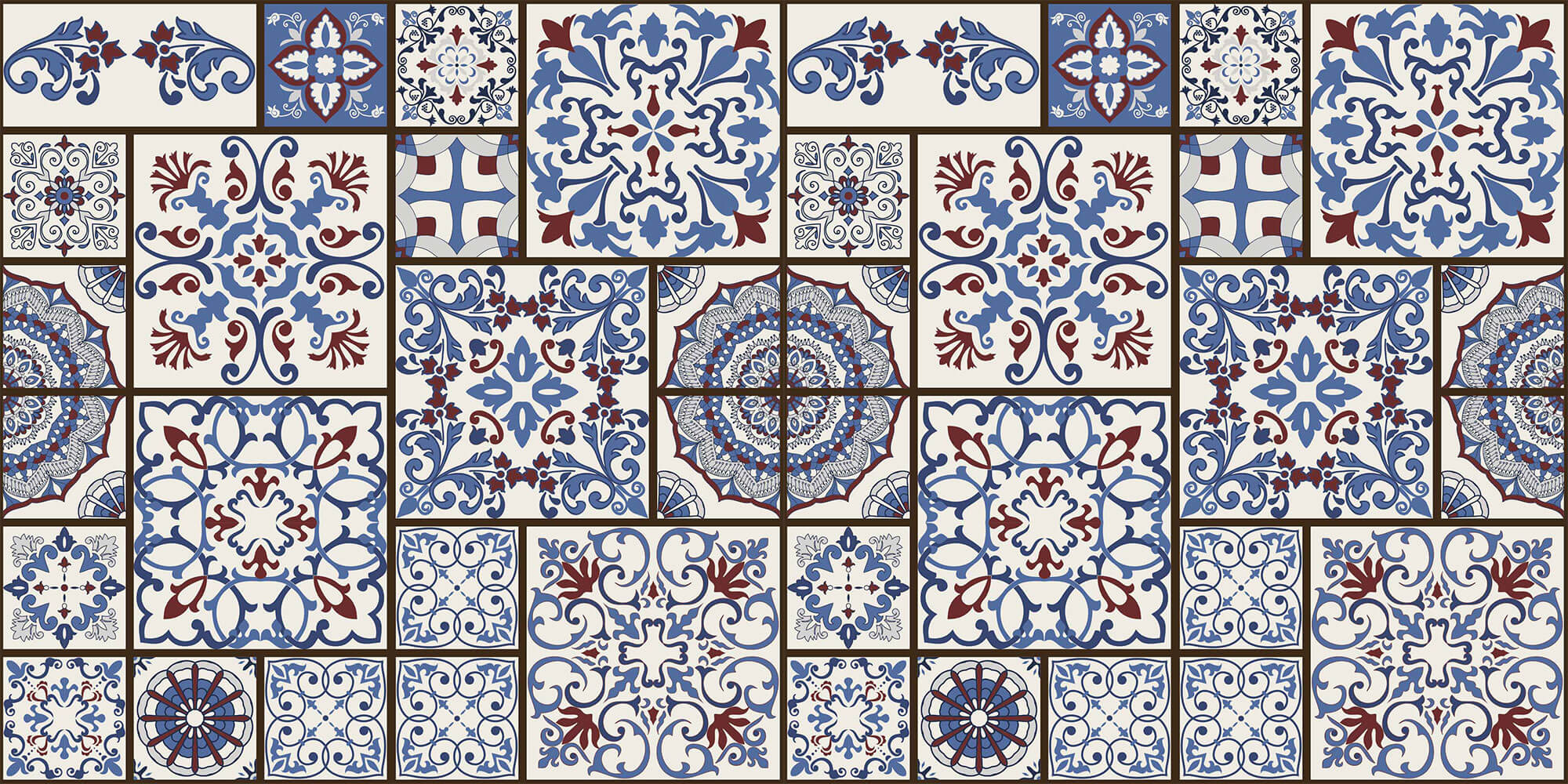 Tapet personalizat Mozaic cu elemente orientale de mozaic - ARABIC TILES