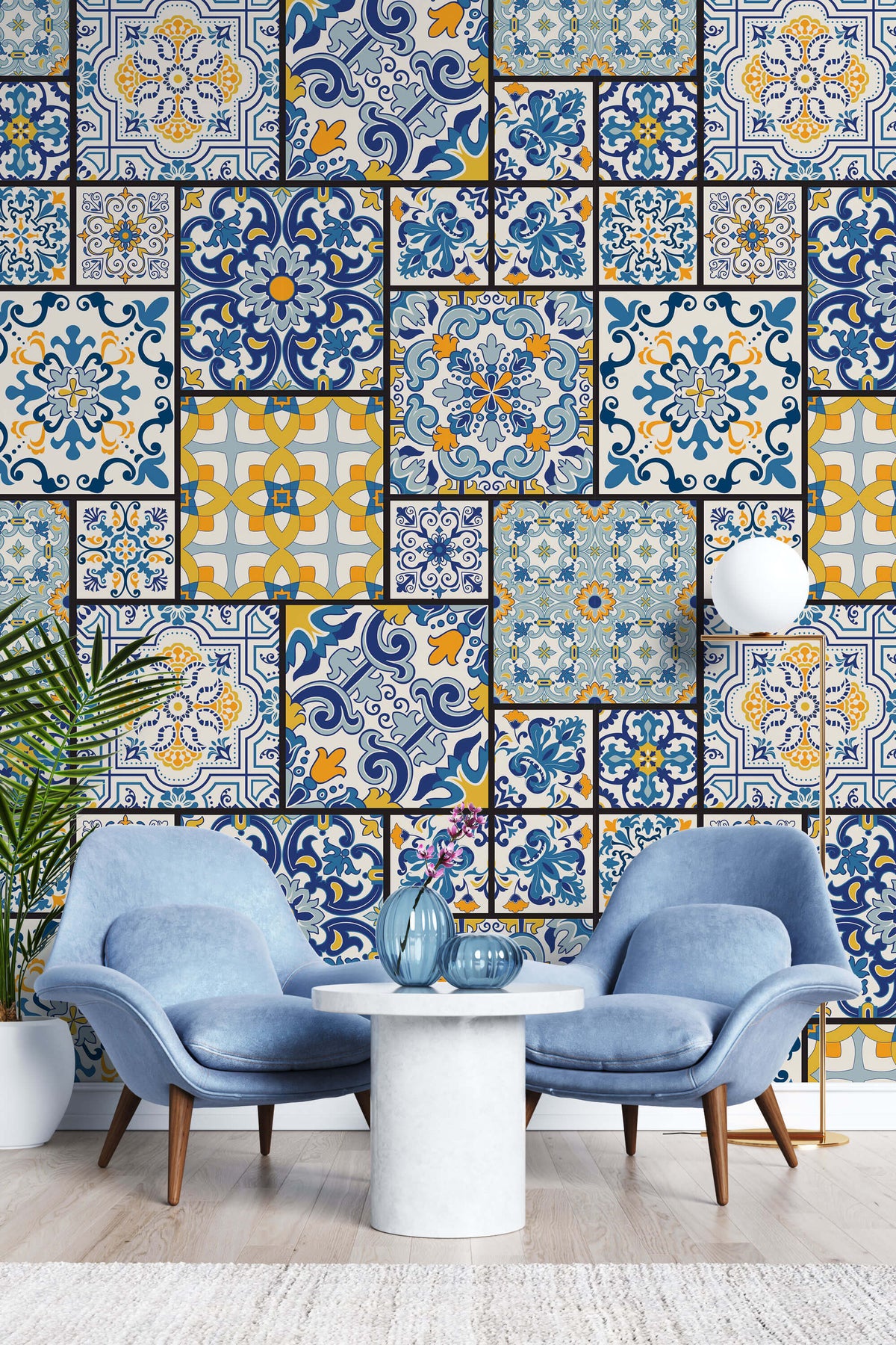 Tapet personalizat Mozaic cu elemente orientale de mozaic - ARABIC TILES