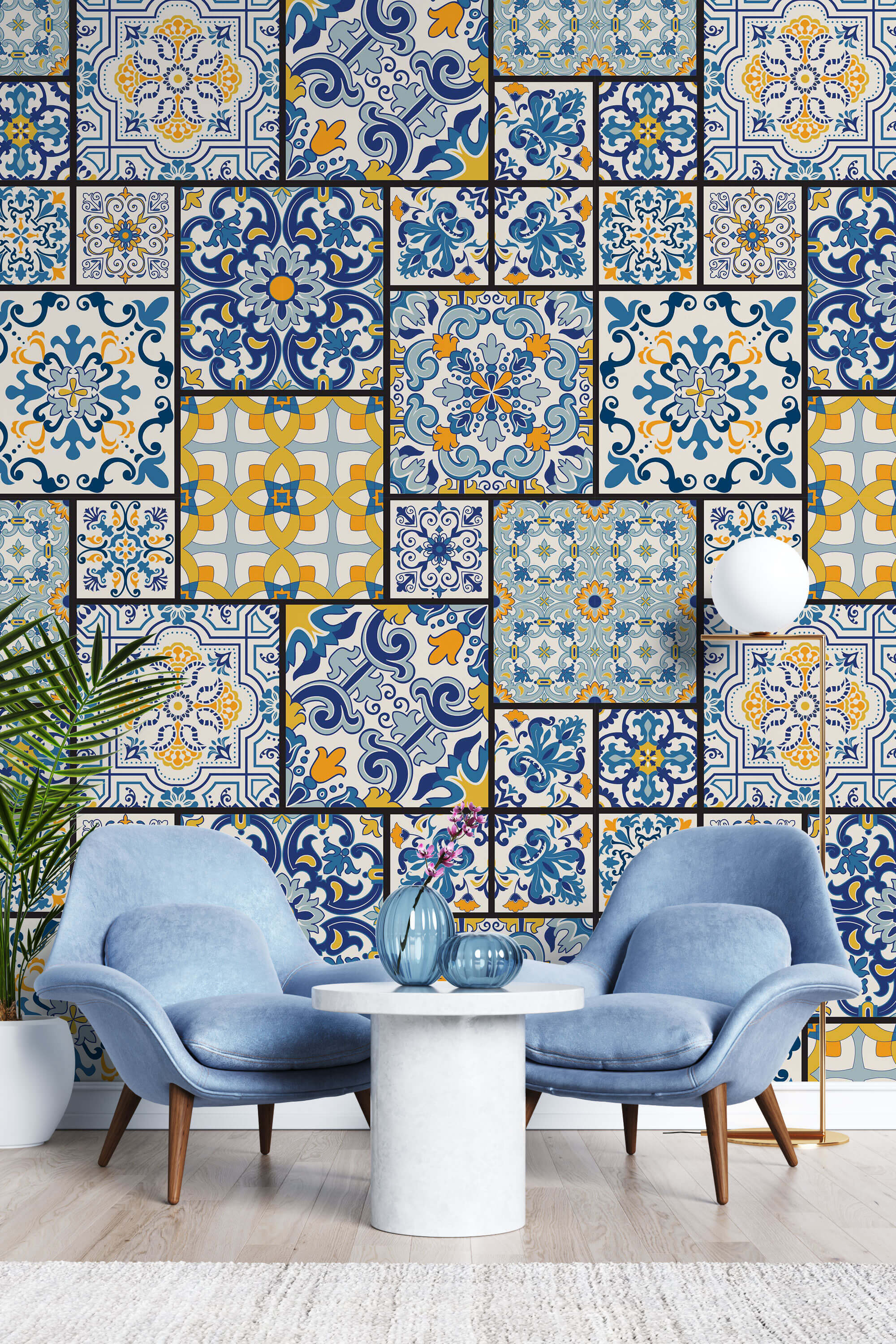 Tapet personalizat Mozaic cu elemente orientale de mozaic - ARABIC TILES