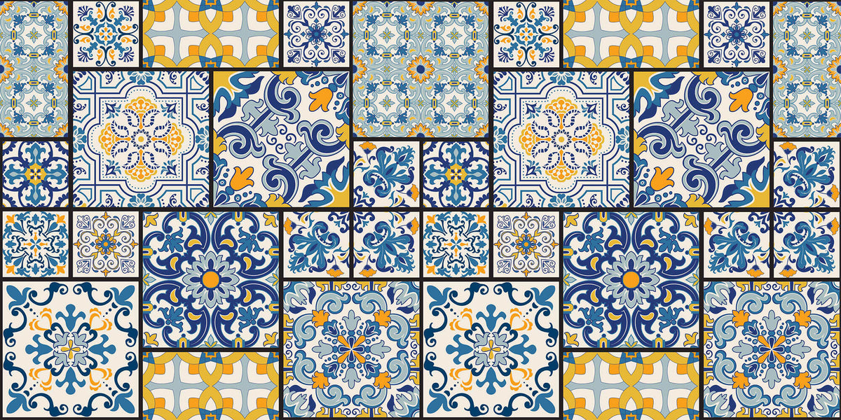 Tapet personalizat Mozaic cu elemente orientale de mozaic - ARABIC TILES
