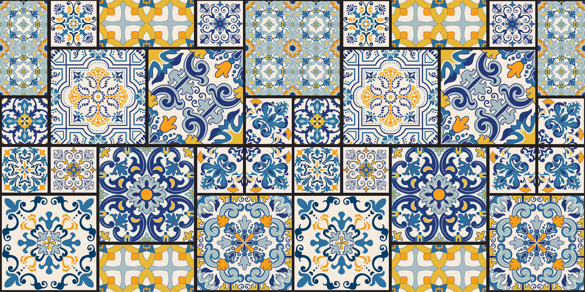 Tapet personalizat Mozaic cu elemente orientale de mozaic - ARABIC TILES