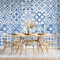 Tapet personalizat Mozaic cu mosaic abstract in nuante de albastru - WATERCOLOR MOSAIQUE