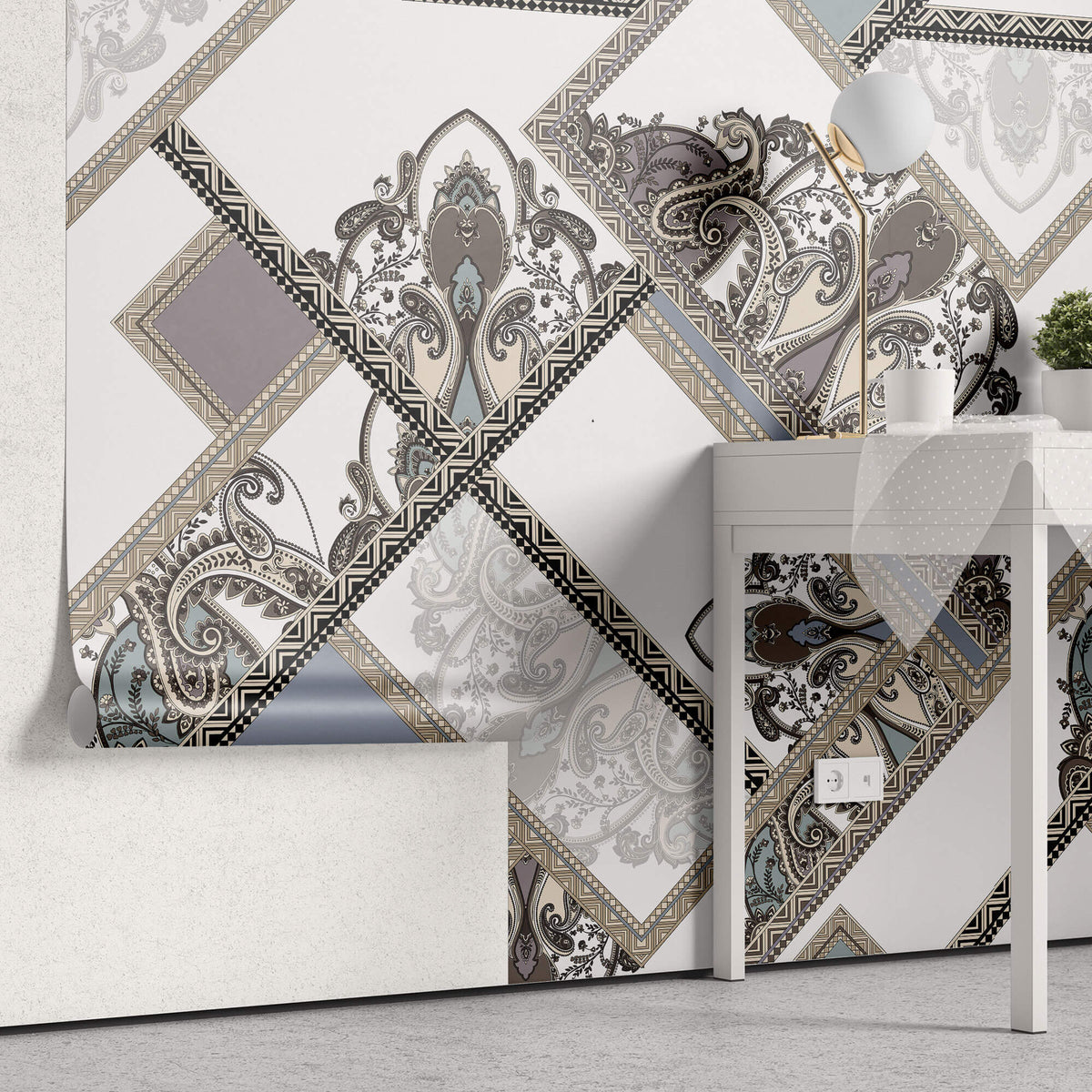 Tapet personalizat Mozaic cu mosaic elegant - CLASIQUE TILE