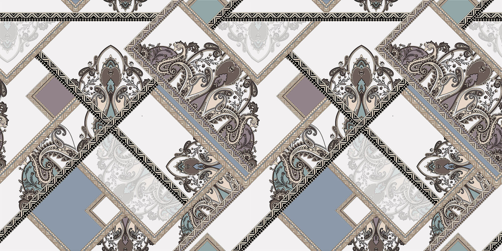 Tapet personalizat Mozaic cu mosaic elegant - CLASIQUE TILE