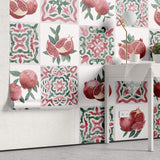 Tapet personalizat Mozaic cu mosaic fructat cu rodii - POMEGRANATE TILES