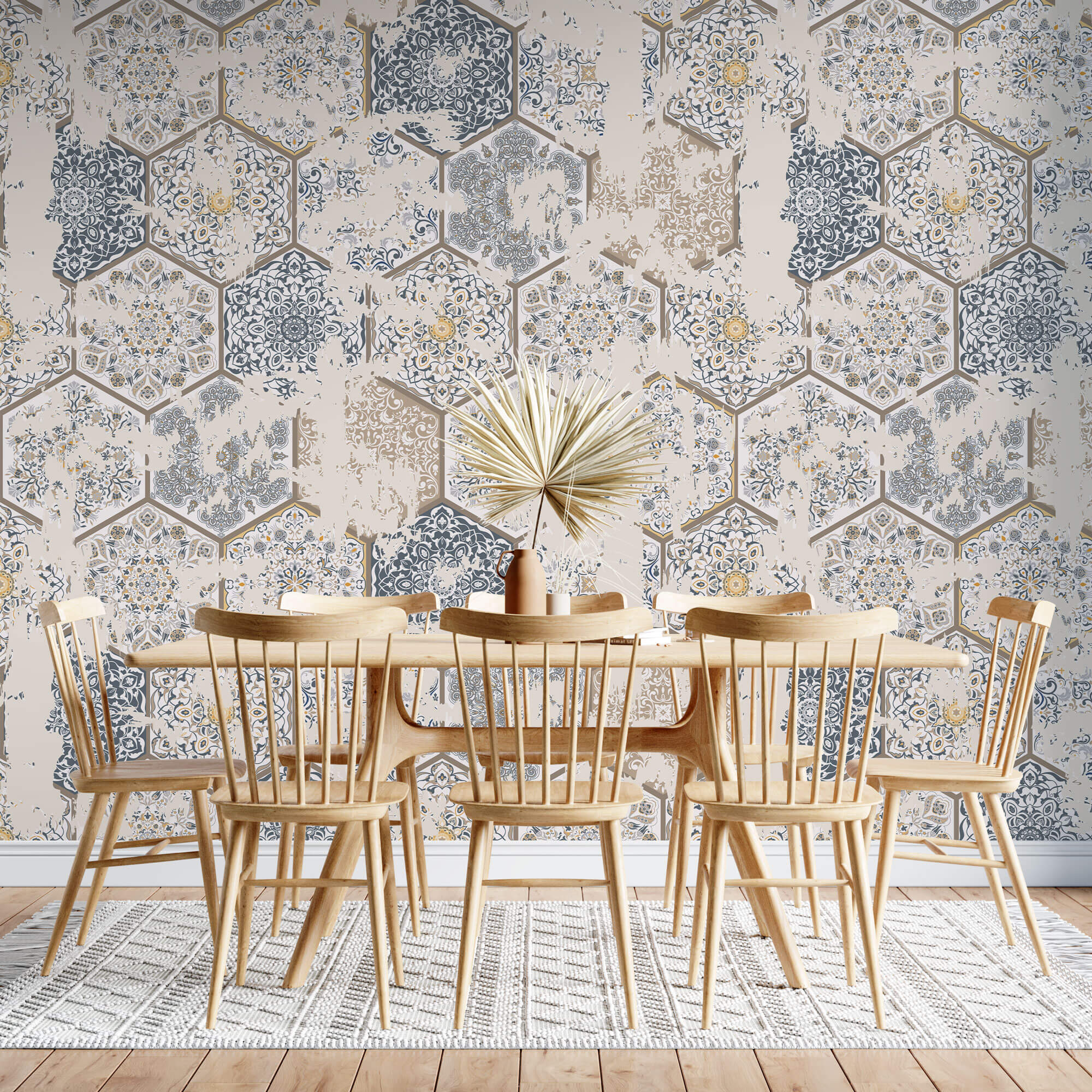 Tapet personalizat Mozaic cu mozaic in stil vintage - VINTAGE MOSAIC