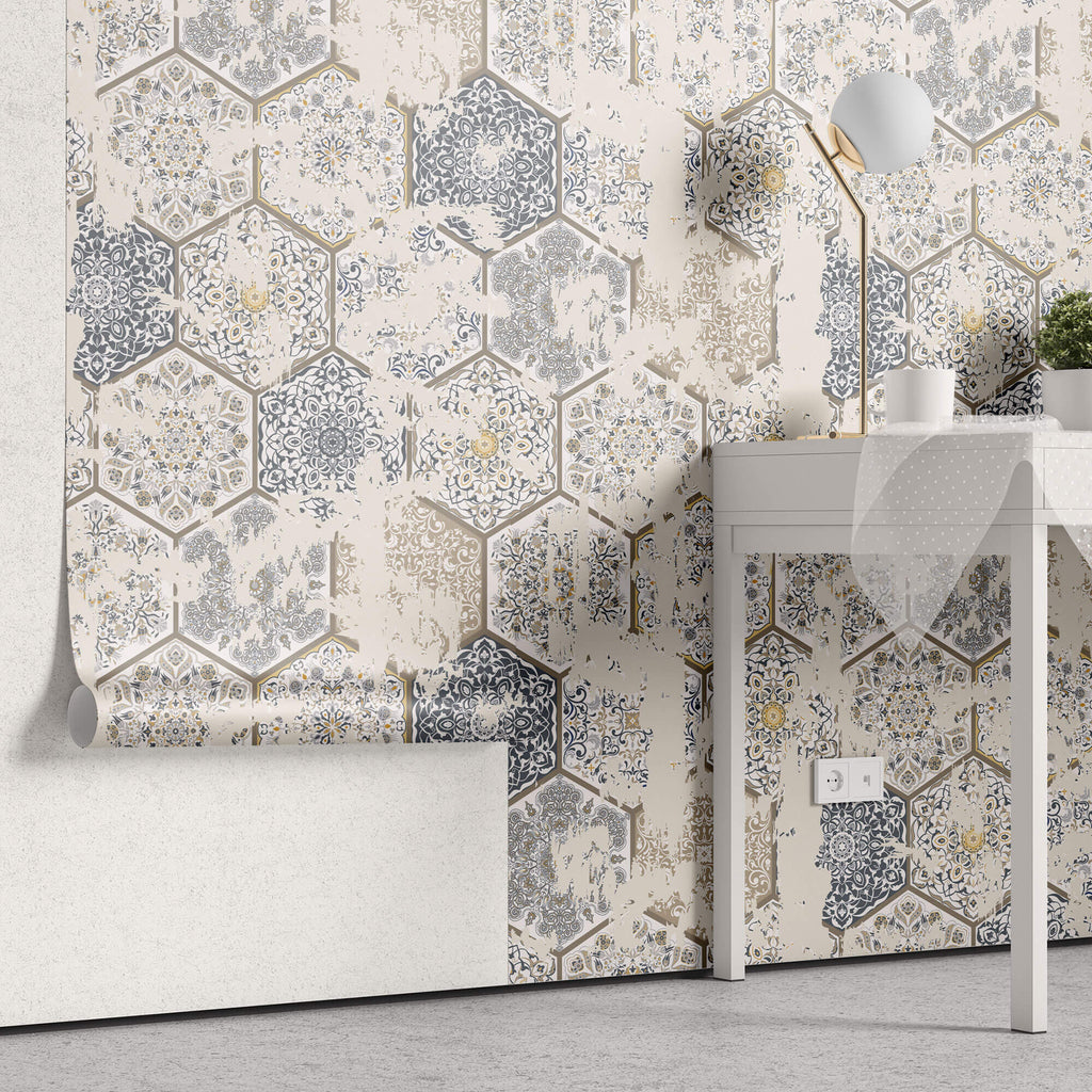 Tapet personalizat Mozaic cu mozaic in stil vintage - VINTAGE MOSAIC