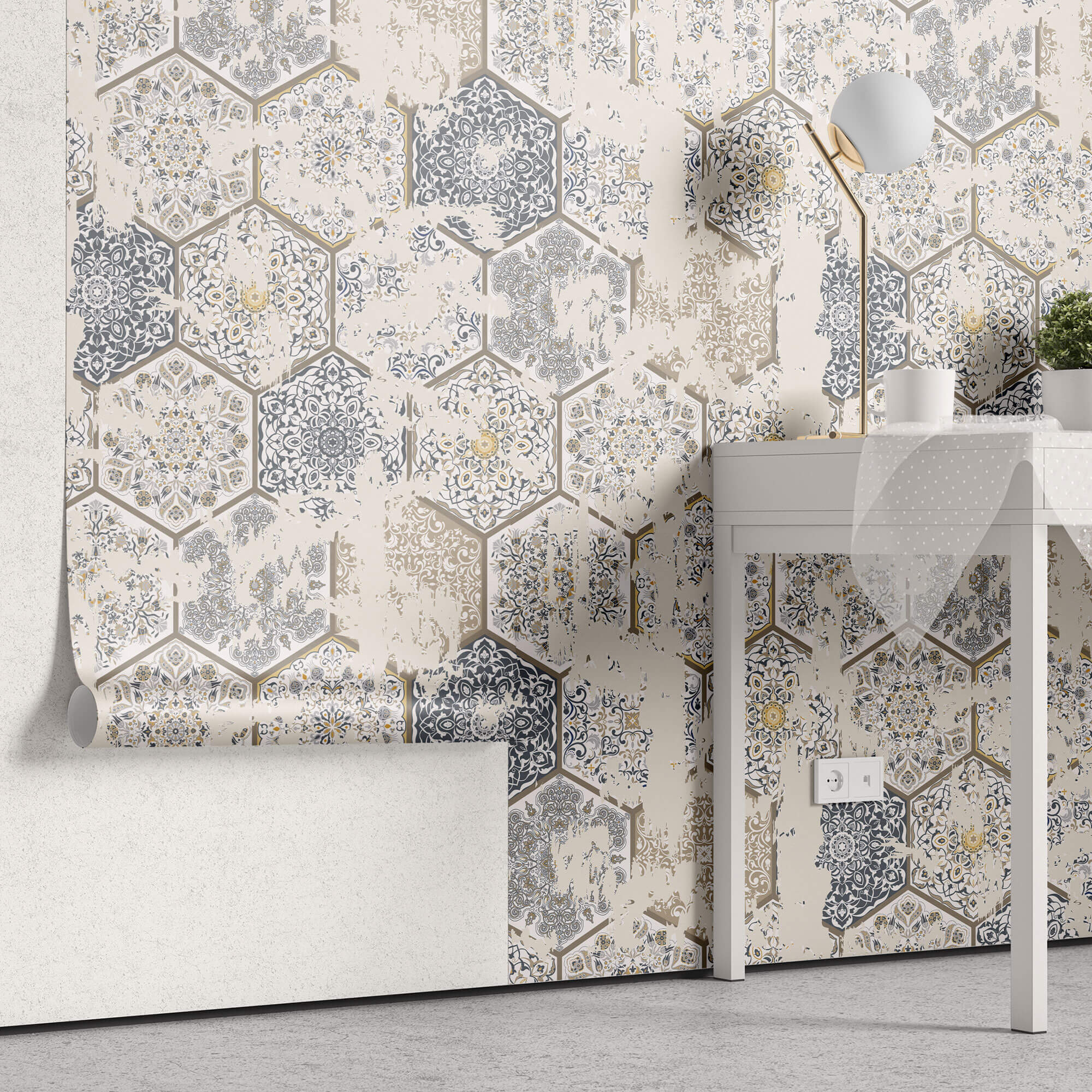 Tapet personalizat Mozaic cu mozaic in stil vintage - VINTAGE MOSAIC