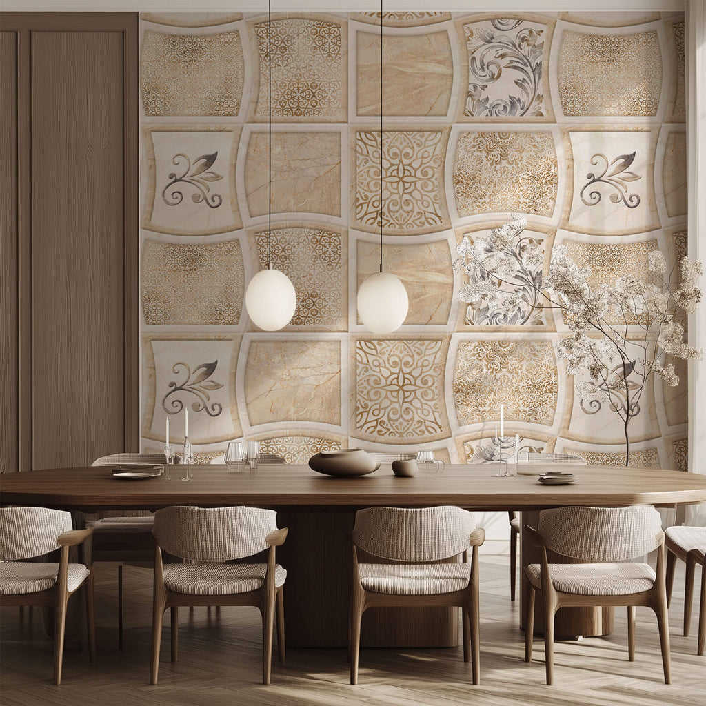 Tapet personalizat Mozaic cu motive ceramice in stil Gaudi - GAUDI'S KITCHEN