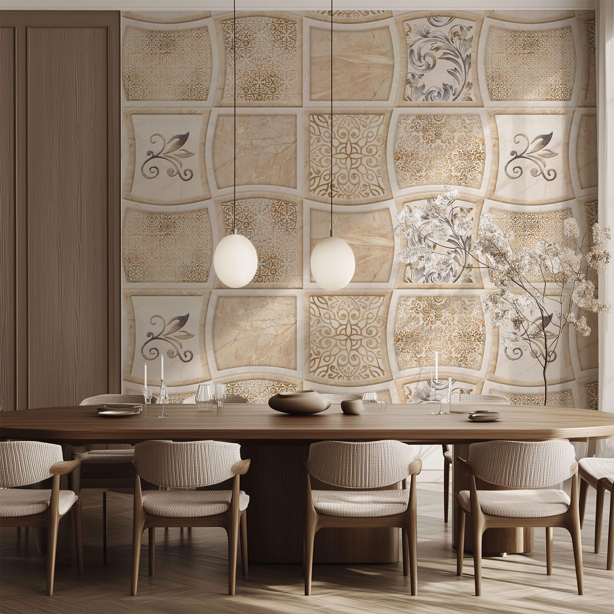 Tapet personalizat Mozaic cu motive ceramice in stil Gaudi - GAUDI'S KITCHEN