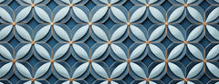 Tapet personalizat Mozaic cu elemente florale 3D - 3D FLOWER TILES