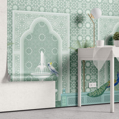 Tapet personalizat Mozaic cu perete 3D si elemente de mosaic colorat - STONE MOSAIQUE