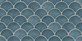 Tapet personalizat Mozaic cu mosaic ceramic albastru - BLUE SHELL MOSAIC