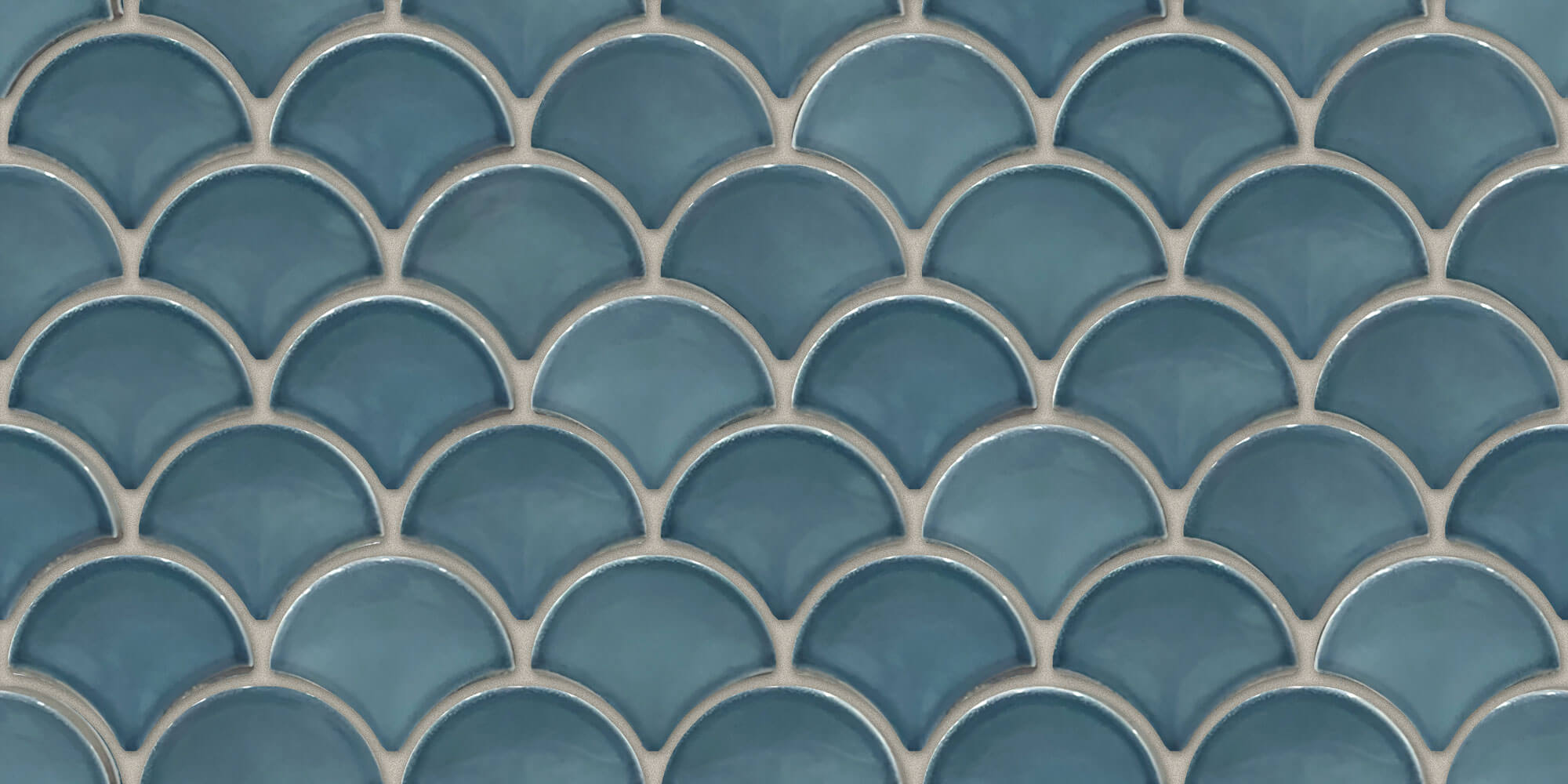 Tapet personalizat Mozaic cu mosaic ceramic albastru - BLUE SHELL MOSAIC