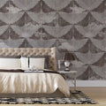 Tapet personalizat oriental cu egrete albe printre nori pe un fundal inchis flying egrets
