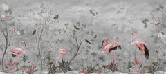 Pink Grayscale Personalised Wallpaper