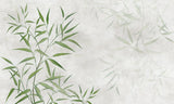Fototapet personalizat zen oriental cu bamboo verde si umbre pe fundal deschis light bamboo