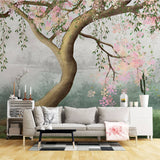 Tapet personalizat zen oriental cu infloriri delicate de cires creand o atmosfera primavaratica plina de eleganta si fragilitate cherry whispers