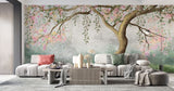 Tapet personalizat zen oriental cu infloriri delicate de cires creand o atmosfera primavaratica plina de eleganta si fragilitate cherry whispers
