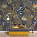 Tapet Zen Oriental cu frunze abstracte - ORIENTAL LEAVES