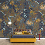 Tapet Zen Oriental cu frunze abstracte - ORIENTAL LEAVES