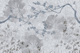 Tapet Zen Oriental cu peisaj de natura abstracta asiatica - BLUEISH GREY CHINOISERIE