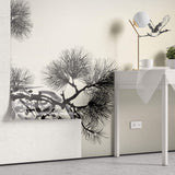 Tapet Zen Oriental cu natura orientala abstracta - INK CRANES