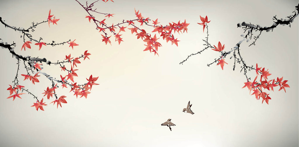 Tapet Zen Oriental cu artar chinezesc - CHINESE MAPLE TREE