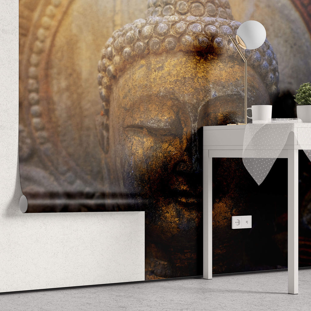 Tapet Zen Oriental cu statueta lui Buddha - RUSTY BUDDHA