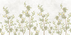 Tapet Zen Oriental cu copaci mimosa pe un fundal texturat - MIMOSA TREE