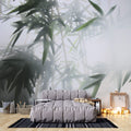 Tapet Zen Oriental cu bambusi aflati in ceata - STEAMY BAMBOO