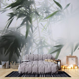 Tapet Zen Oriental cu bambusi aflati in ceata - STEAMY BAMBOO