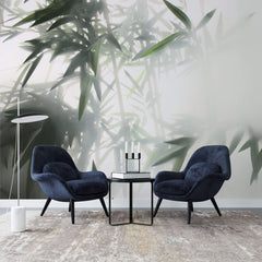 Tapet Zen Oriental cu bambusi aflati in ceata - STEAMY BAMBOO