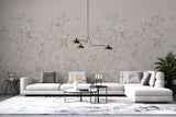 Tapet Zen Oriental cu gradina inflorita in stil chinoiserie in nuante de roz pal - LIGHT PINK CHINOISERIE