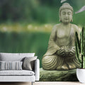 Tapet Zen Oriental cu peisaj natural si statueta lui Buddha - LAKE BUDDHA
