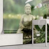 Tapet Zen Oriental cu peisaj natural si statueta lui Buddha - LAKE BUDDHA