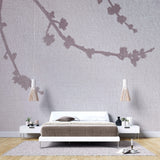 Tapet Zen Oriental cu umbre de cires pe material textil - LINEN SHADOWS