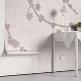 Tapet Zen Oriental cu umbre de cires pe material textil - LINEN SHADOWS