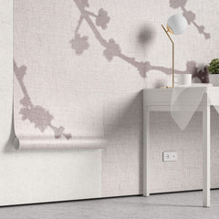 Tapet Zen Oriental cu umbre de cires pe material textil - LINEN SHADOWS
