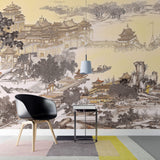 Tapet Zen Oriental cu asezare chinezeasca traditionala - CHINESE ANCIENT VILLAGE