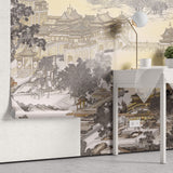 Tapet Zen Oriental cu asezare chinezeasca traditionala - CHINESE ANCIENT VILLAGE