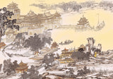 Tapet Zen Oriental cu asezare chinezeasca traditionala - CHINESE ANCIENT VILLAGE