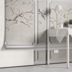 Tapet Zen Oriental cu elemente decorative de perete intr-un peisaj asiatic - CHINOISERIE WALL PANNELS