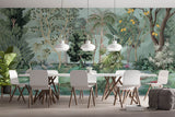 Tapet Zen Oriental cu pomi fructiferi infloriti si pasari exotice - ASIAN SPRING GARDEN