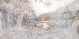Tapet Zen Oriental cu padure in nuante abstracte - ETHEREAL DAWN