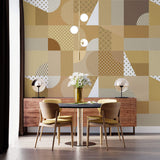 Tapet Japandi cu motive japoneze in forme geometrice - SEAMLESS JAPANESE MOTIF