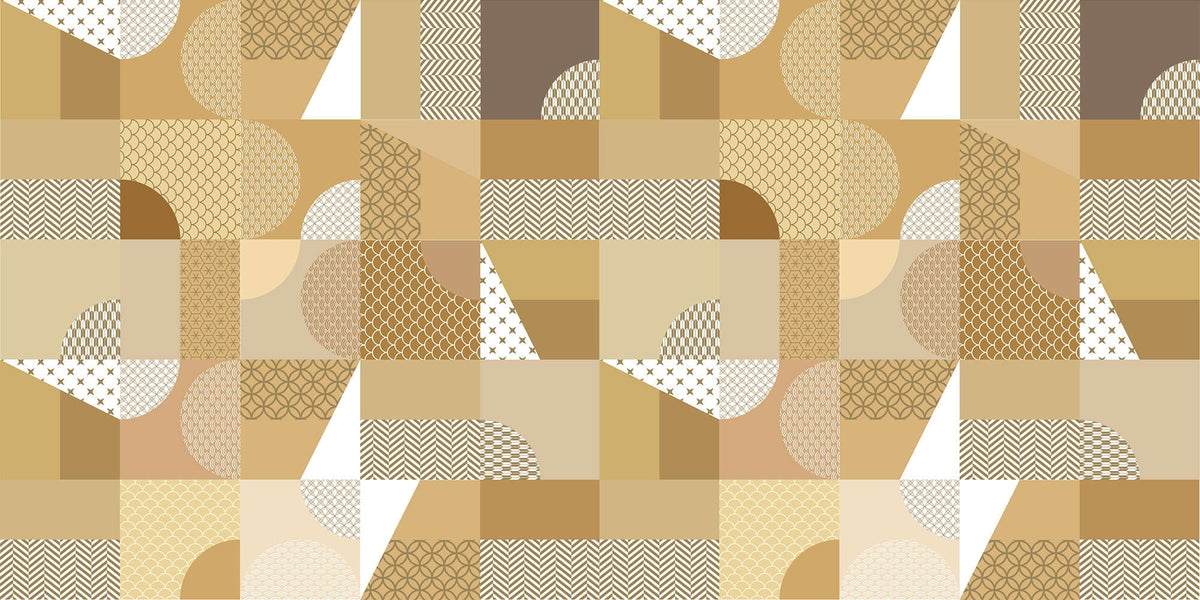 Tapet Japandi cu motive japoneze in forme geometrice - SEAMLESS JAPANESE MOTIF
